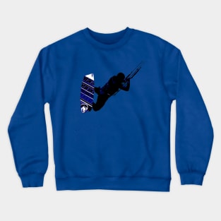 Kitesurfing Action Kite And Surf Illustration Crewneck Sweatshirt